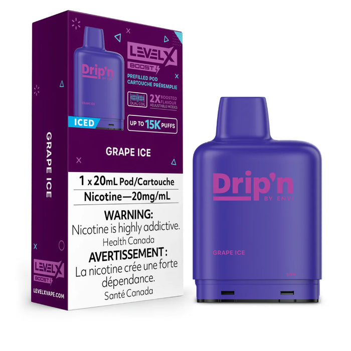 Level X Drip'n Boost Pod - Grape Ice 20mg