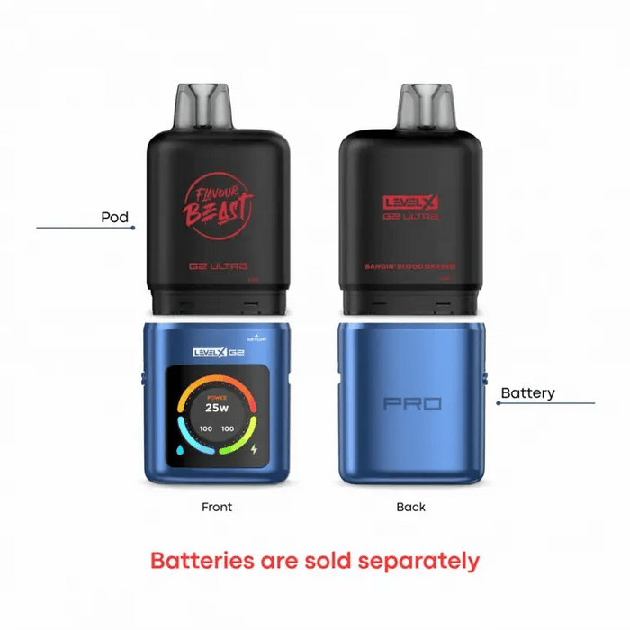 Level X Flavour Beast G2 Ultra - Strawberry Cherry Watermelon Iced 20mg
