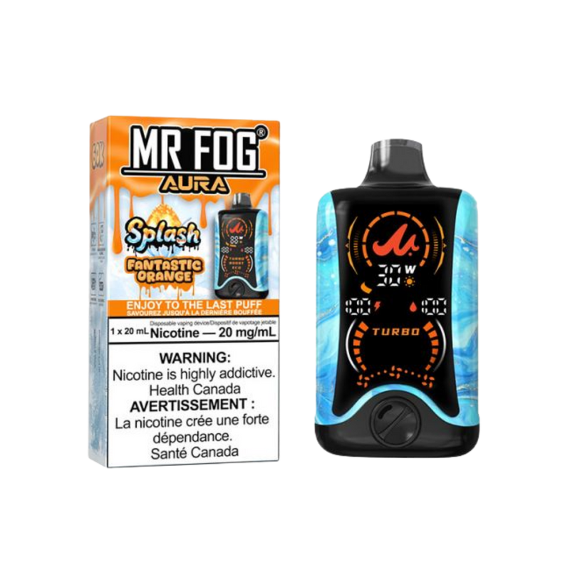 Mr. Fog Aura 60K Disposable - Splash Fantastic Orange Ice 20mg