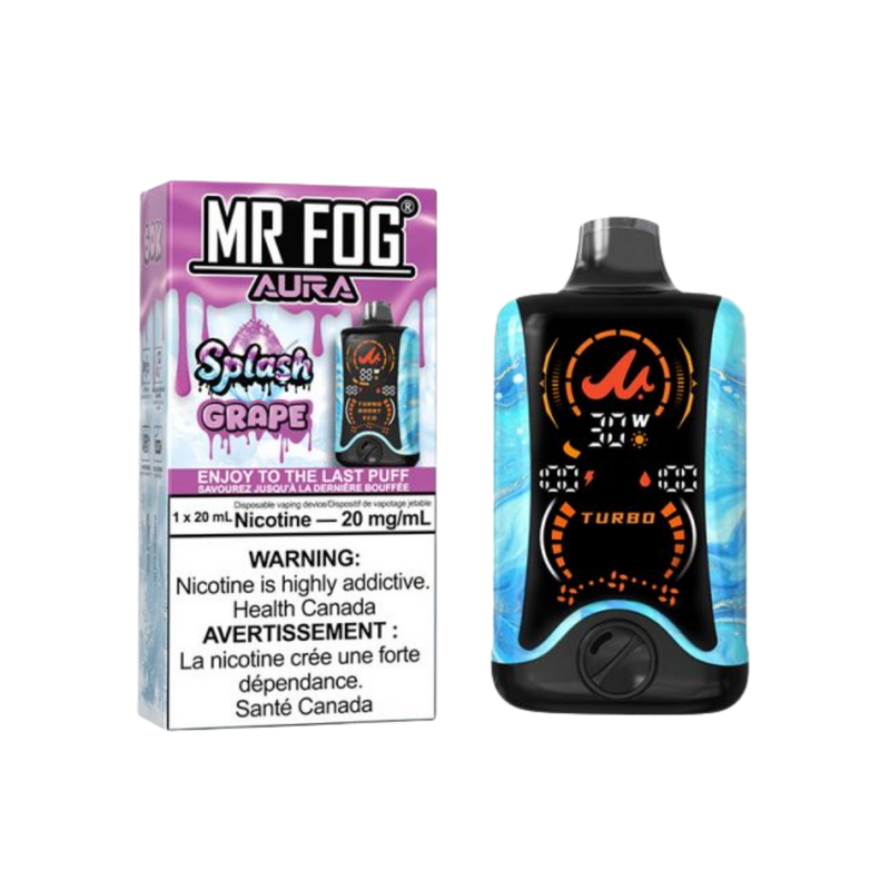 Mr. Fog Aura 60K Disposable - Splash Grape Ice 20mg