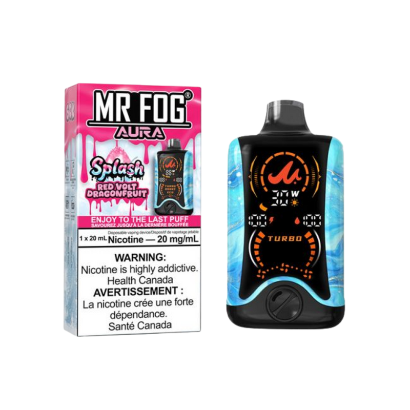 Mr. Fog Aura 60K Disposable - Splash Red Volt Dragonfruit Ice 20mg