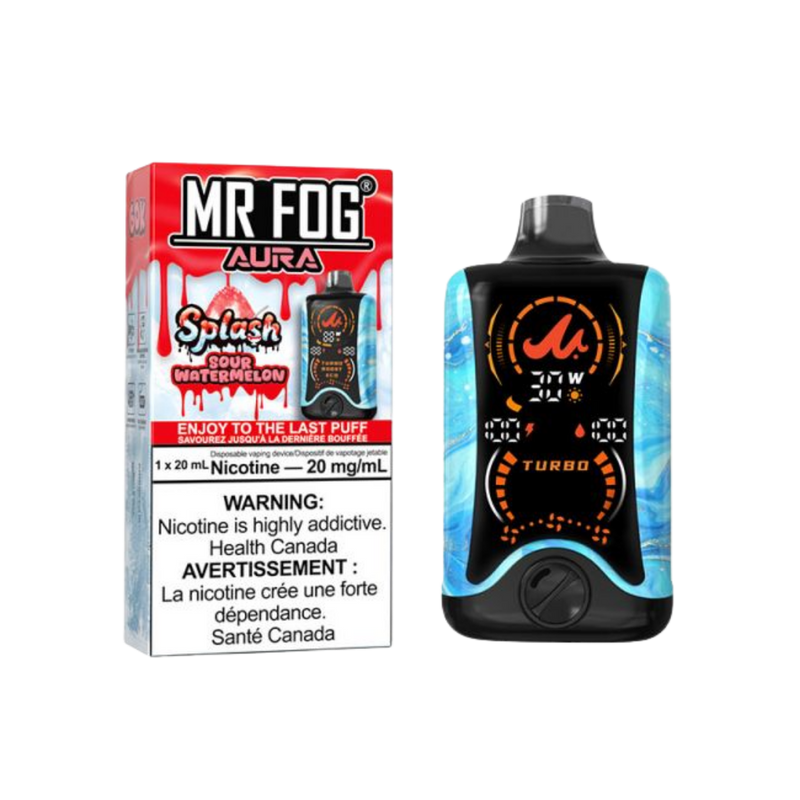 Mr. Fog Aura 60K Disposable - Splash Sour Watermelon Ice 20mg